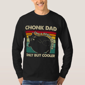 Camiseta Papá de gato gordo como un papá normal solo que má