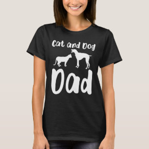 Camiseta Papá de gato y perro para hombres Gatos Perros Mas
