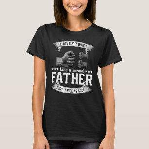 Camiseta Papá de gemelos como el día normal del padre