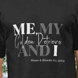 Camiseta Papá de Goldie Perro Estableció Tipografía Diverti