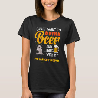Camiseta Papá de Greyhound Italiano Solo Quiero Beber Fa De