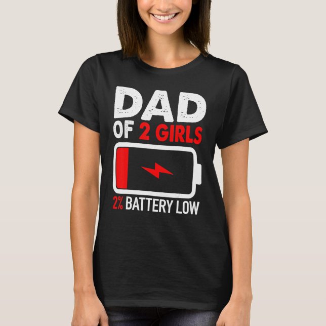 Camiseta Papá de Guay de dos Chicas del Día del Padre Hija (Anverso)