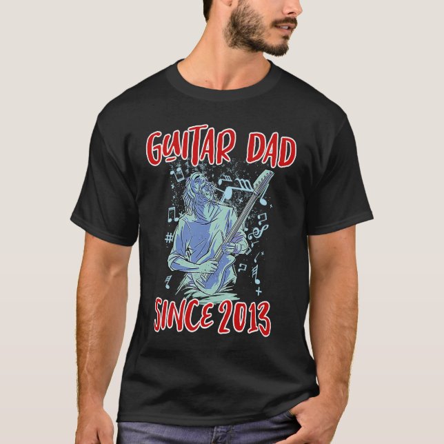 Camiseta Papá de guitarra desde 2013 (Anverso)