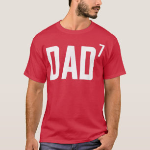 Camiseta Papa de Hombres al Séptimo Poder 7mo Regalo de Niñ