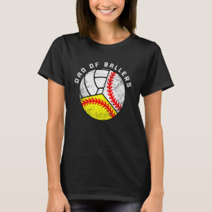 Camiseta Papá de hombres que juegan pelota Béisbol Softbo