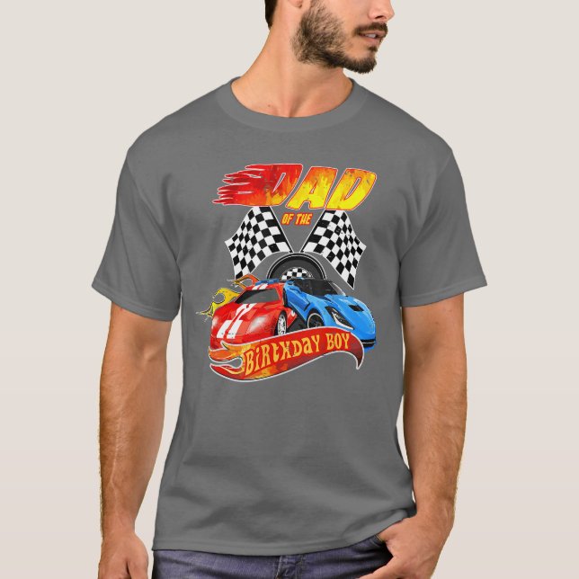 Camiseta Papá De La Carreras De La Fiesta De Cumpleaños De  (Anverso)