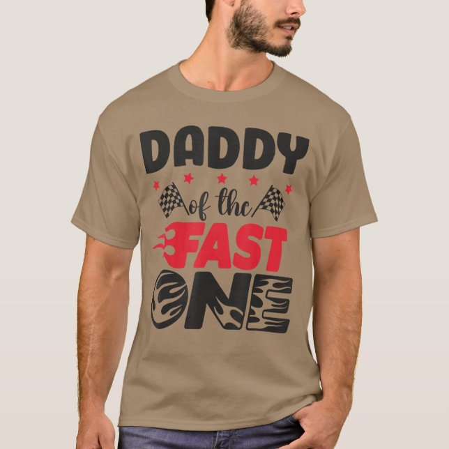 Camiseta Papá de la Carreras rápida papá primer cumpleaños (Anverso)