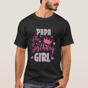 Camiseta Papá De La Chica De Cumpleaños Cute A La Familia D