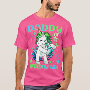 Camiseta Papá de la Chica de cumpleaños muere Unicornio pap