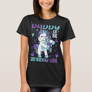 Camiseta Papá de la Chica de cumpleaños muere Unicornio pap
