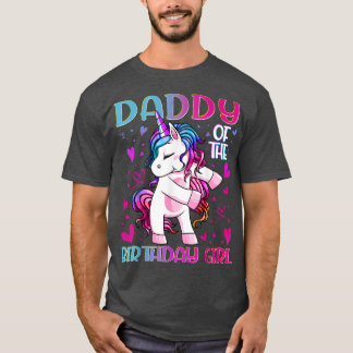 Camiseta Papá de la Chica de cumpleaños muere Unicornio pap
