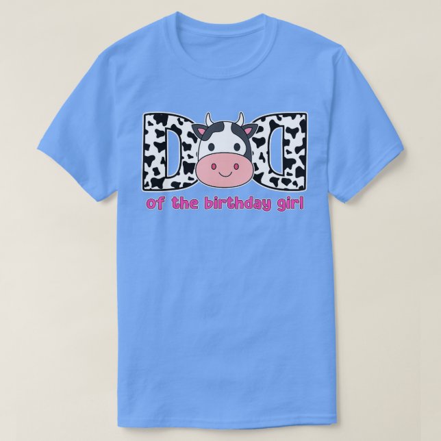 Camiseta Papá de la Chica de cumpleaños, papá de una granja (Diseño del anverso)