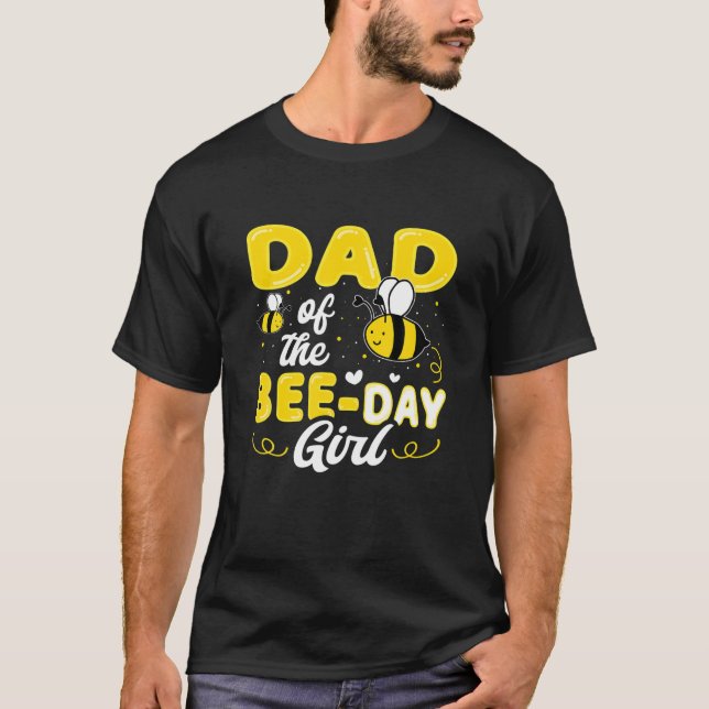 Camiseta Papá De La Chica Del Día De La Abeja Hive Fiesta P (Anverso)