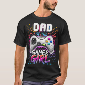 Camiseta Papá de la chica jugadora de videojuegos coinciden