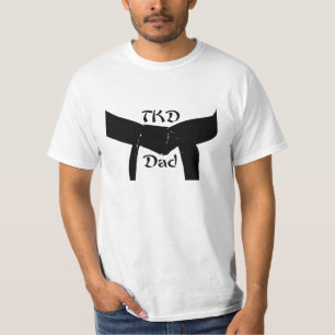 Camiseta Papá de la correa negra TKD de los artes marciale