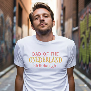 Camiseta Papá de la cumpleañera Alice en el país de las mar