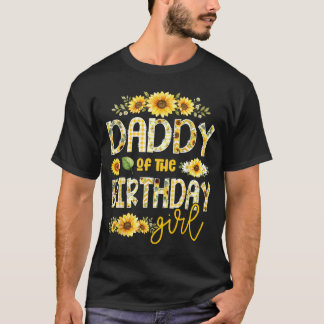 Camiseta Papa de la Cumpleañera Flor Combinada
