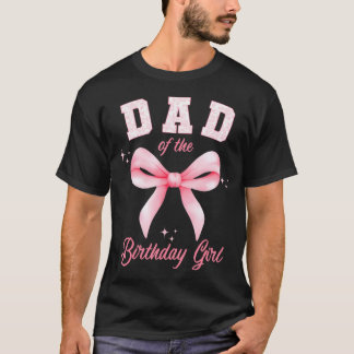 Camiseta Papá De La Cumpleañera Rosa Floral Toile