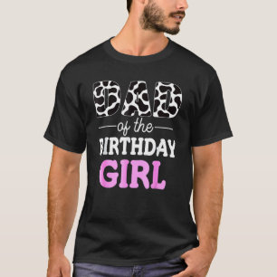Camiseta Papá de la cumpleañera Vaca de granja Papá Daddy