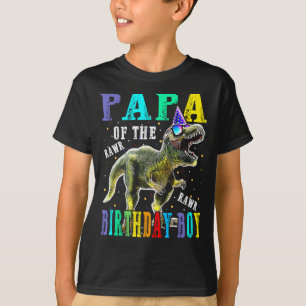 Camiseta PAPA De La Dinosauria De Los Niños De Cumpleaños