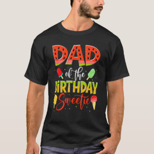 Camiseta Papá De La Dulce De Cumpleaños Chica Watermelón Pa