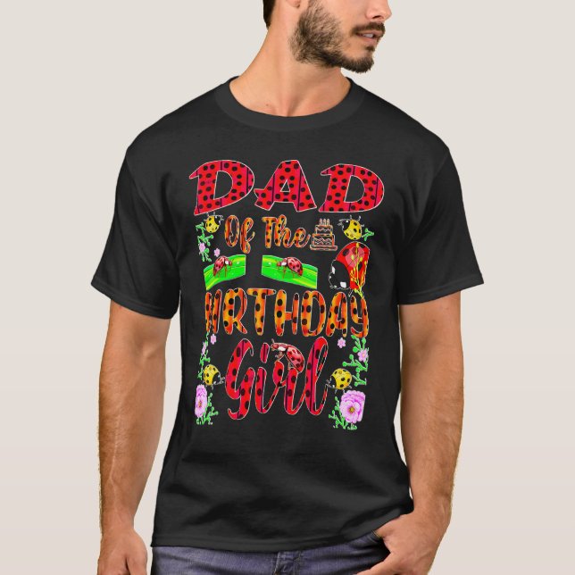 Camiseta Papá De La Familia Chica De Cumpleaños Chica (Anverso)