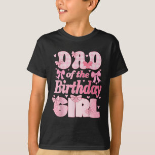 Camiseta Papá De La Familia Chica De Cumpleaños Coquette Ro