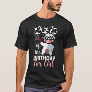 Camiseta Papá De La Familia Chica De Cumpleaños Vaca Primer