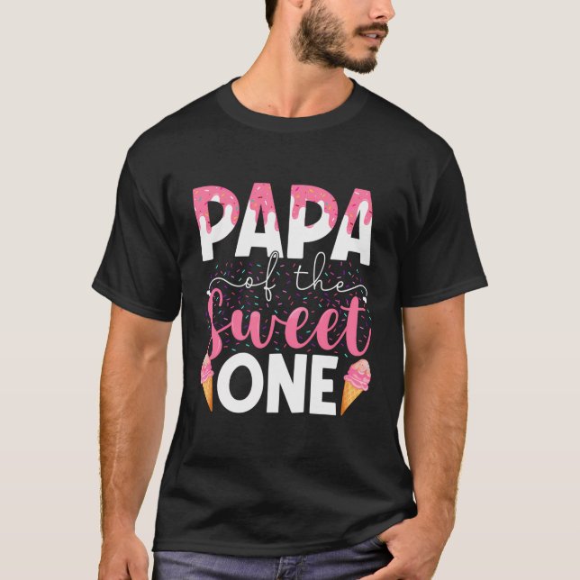 Camiseta Papá De La Familia De Crema De Hielo De Dulce (Anverso)