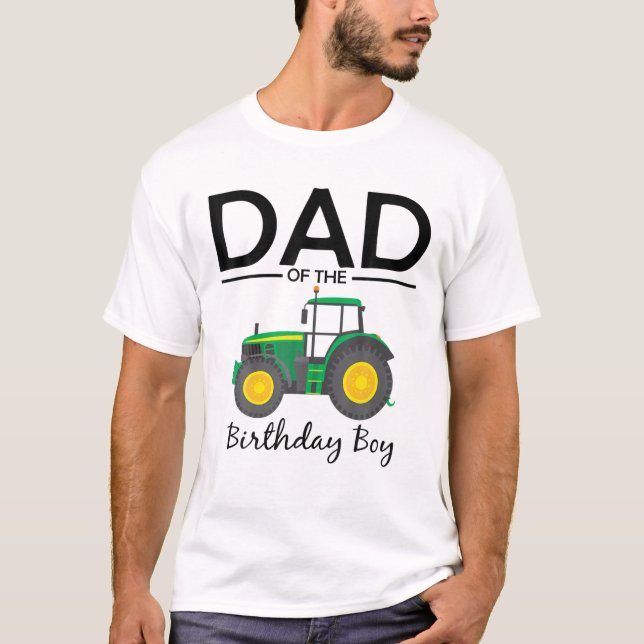 Camiseta Papá De La Familia De Fiestas De La Granja Tractor (Anverso)