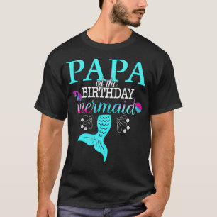 Camiseta Papá De La Familia De La Sirena De Cumpleaños _3