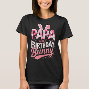 Camiseta Papa de la familia del conejo de cumpleaños partid