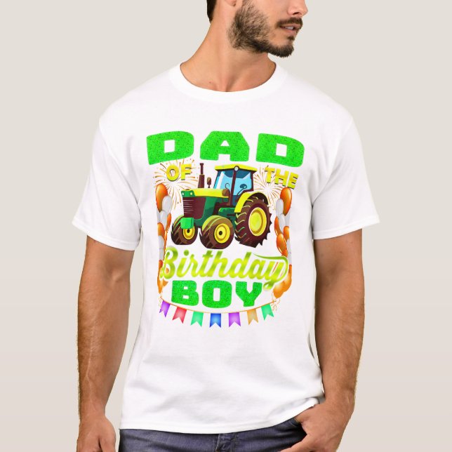 Camiseta Papá de la granja de niños de cumpleaños (Anverso)