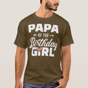 Camiseta Papá de la hija de cumpleaños chica a la familia