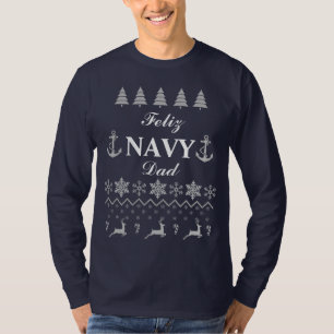 Camiseta Papá de la marina de guerra de Feliz