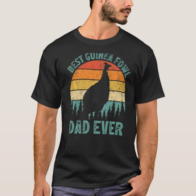 Camiseta Papá de la mejor lechuza guineana de los hombres (Anverso)