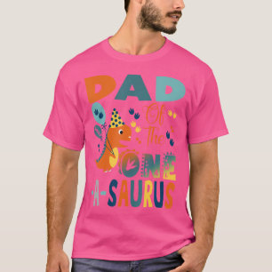 Camiseta Papá De La Parte De Dinosaurio De Segundo Cumpleañ