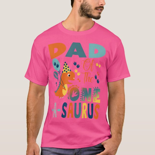 Camiseta Papá De La Parte De Dinosaurio De Segundo Cumpleañ (Anverso)