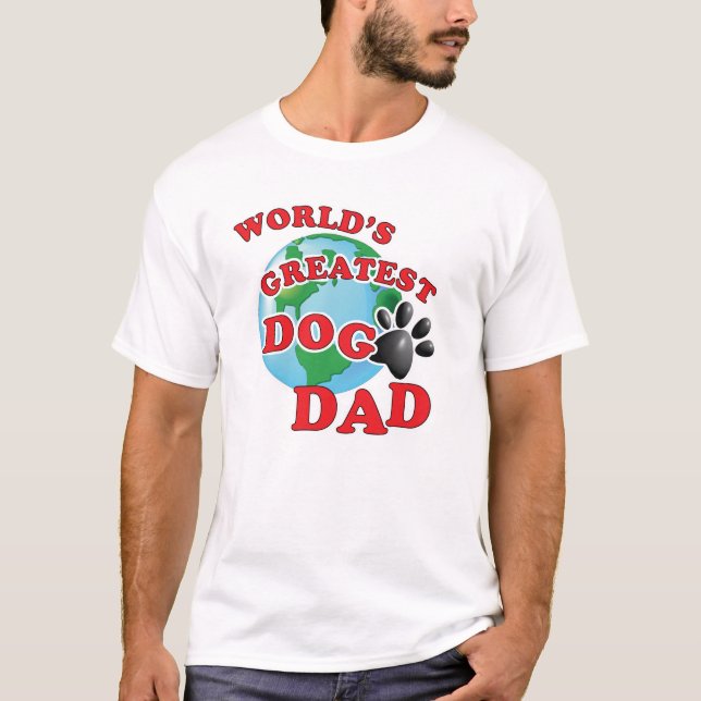 Camiseta Papá de la pata del perro más grande del mundo (Anverso)