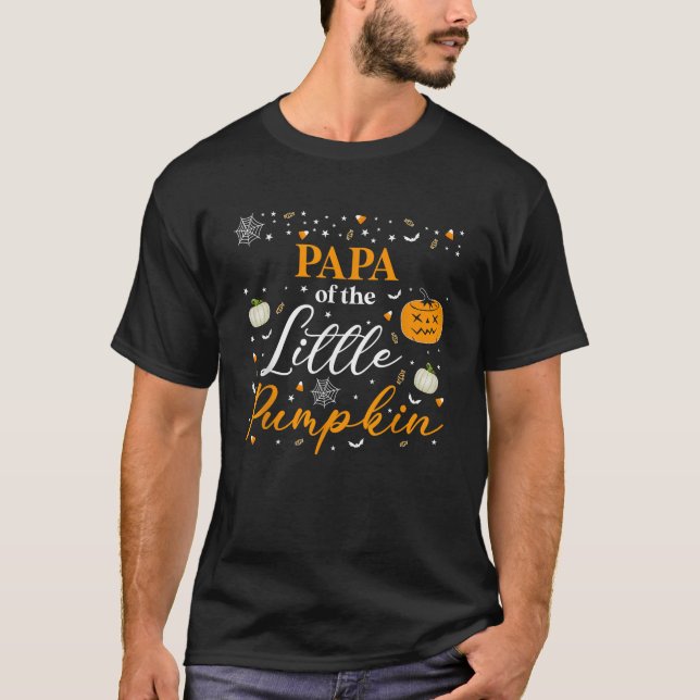 Camiseta Papá De La Pequeña Familia De Calabaza Coincidiend (Anverso)