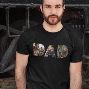 Camiseta Papá De La Plantilla De Fotografía De Perro