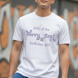 Camiseta Papá de la primera cumpleañera hada de la baya