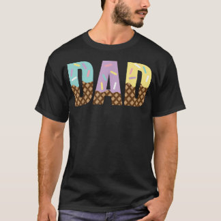 Camiseta Papá De La Primera Familia Dulce Uno Helado