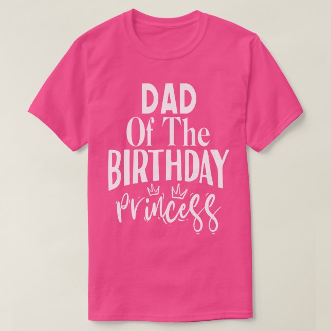 Camiseta Papá de la princesa de cumpleaños (Diseño del anverso)