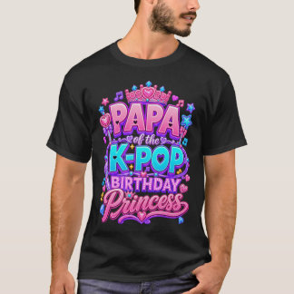 Camiseta Papa de la princesa de cumpleaños de K-Pop música