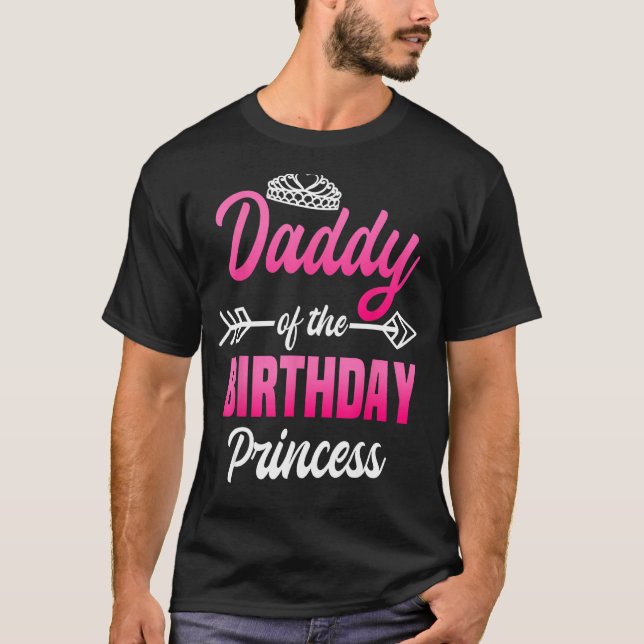 Camiseta Papá de la Princesa de Cumpleaños Fiesta Bday Cele (Anverso)