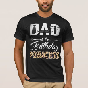 Camiseta Papá De La Princesa De Cumpleaños Padre Gira Leopa