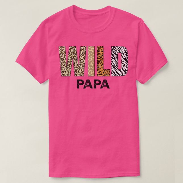 Camiseta Papa de la salvaje jungla de Safari de cumpleaños  (Diseño del anverso)