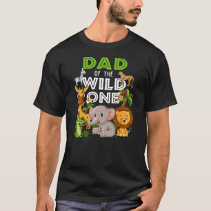 Camiseta Papá de la Selva Safari de Aniversario de un Zooló