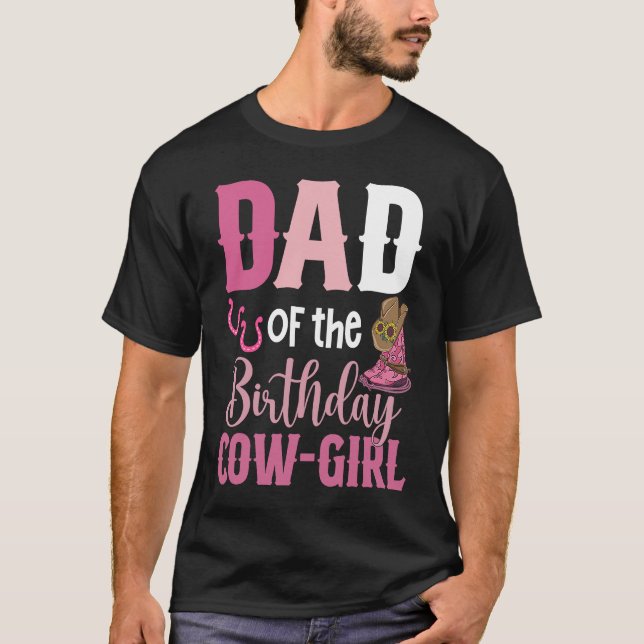 Camiseta Papá De La Vaca De Cumpleaños Chica Rodeo Nojita P (Anverso)